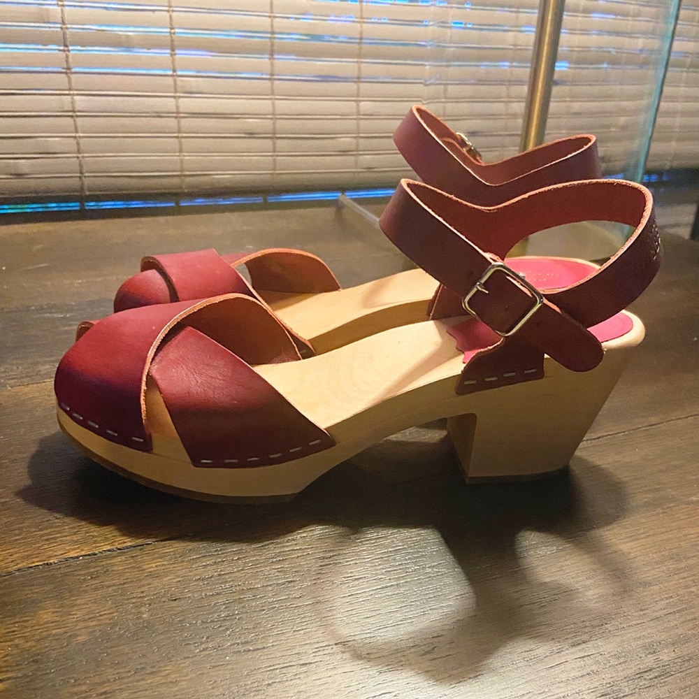 Swedish Hasbeens size 37 Mirja Burgundy